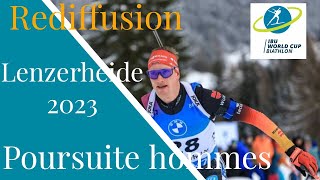 BIATHLON 2023 POURSUITE HOMMES LENZERHEIDE 2023 [upl. by Aramak]