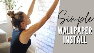 Peel and Stick Wallpaper HowTo  Renter Friendly Apartment UPGRADES [upl. by Kcuhc693]