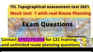 TFL topographical assessment 2022Mock test 1 with Real route planning exam questions [upl. by Aihsyla]