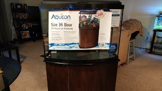 Aquarium Update Aqueon 36 Gallon Bowfront Ensemble [upl. by Fowkes487]