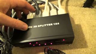 How To connect HD Multi Room TV 1 source to 4 TVs using HDMI Splitters  Amplifiers [upl. by Oel]