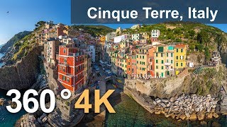 360° Cinque Terre Italy 4K aerial video [upl. by Anil773]