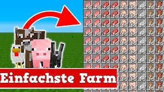 Wie baut man die einfachste Farm in Minecraft  Minecraft einfache Farm Bauen Deutsch [upl. by Bryna]