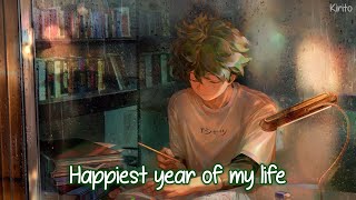 Nightcore  Happiest Year Jaymes Young  Lyrics [upl. by Ylrac]