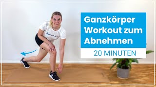 20 Minuten Abnehm Workout ➡️ Dein Ganzkörper HIIT für Zuhause ohne Geräte [upl. by Yrroc]