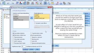 mixed ANOVA in SPSS [upl. by Felty724]