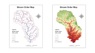 River Stream Order Map in ArcGIS  ArcGIS Tutorial 28 [upl. by Fleta318]