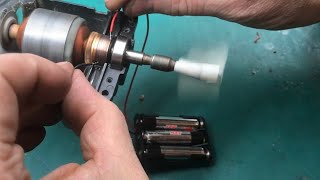 how to RUN an “AC motor” on DC batteries [upl. by Kirred564]