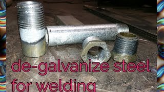 How to degalvanize Steel for welding [upl. by Einobe]