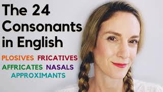 The 24 Consonant Sounds in English  English Phonology [upl. by Ailey763]