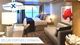 Deluxe Porthole View with Veranda  Celebrity Edge Full Walkthrough Tour amp Review 4K  2021 [upl. by Eanerb]