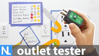 How to use an outlet tester aka a receptacle tester [upl. by Aihtiekal683]