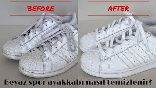 Beyaz Spor Ayakkabı Nasıl Temizlenir How to Clean White Sneakers [upl. by Ellary]