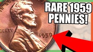 1959 LINCOLN PENNY COINS WORTH MONEY  RARE PENNIES TO LOOK FOR [upl. by Habeh651]