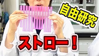 【簡単】ストローを使った凄い自由研究！  米村でんじろう公式science experiments [upl. by Swann292]