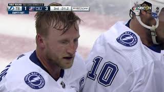 Steven Stamkos Sucker Punches Nick Foligno Apr 14 2019 ECQF Game 3 [upl. by Nitnert103]