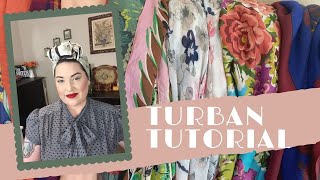 Vintage Turban Tutorial  SIX DIFFERENT WAYS TO TIE A HEAD SCARF [upl. by Coretta124]