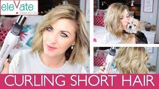 BEACHWAVER S1 REVIEW ✨ Curling Short Hair How to demo Rotating Curling Iron [upl. by Qahsi218]