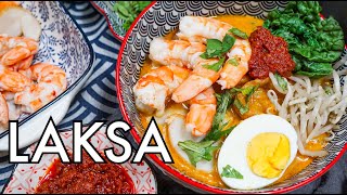 The ULTIMATE Singapore Laksa recipe with the perfect Sambal [upl. by Elva790]