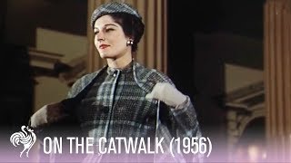 Extravagant English Catwalk Show 1956  Vintage Fashions [upl. by Letnahs396]