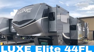 Luxe Elite 44FL  Luxury 5th Wheel  Front Living floor plan [upl. by Dira316]