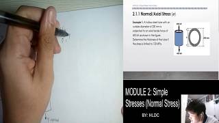 MODULE 2 part 1  Normal Stresses [upl. by Vezza]