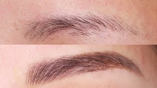 Before amp After Eyebrow Microblading Feathering Tattoo [upl. by Nadual]