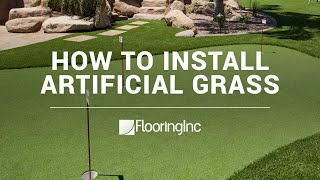 How to Install Artificial Grass Flooring Inc [upl. by Ahsitel]