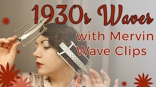 Waved 1920s1930s Hair Style with Mervin Wave Clips [upl. by Nedyah]