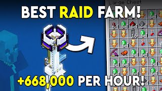 Minecraft Stacking Raid Farm Tutorial  Restartable  668000 PH [upl. by Aillicec]