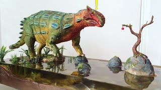 Ankylosaurus Diorama with Resin Water effect [upl. by Naziaf]