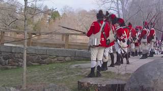 North Bridge Reenactment Concord Mass [upl. by Steep]