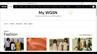 Accessing Your WGSN Account [upl. by Aikas]