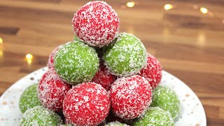 Coconut Balls Recipe  How to Make Coconut Balls Colored and Super Tasty [upl. by Arykat]