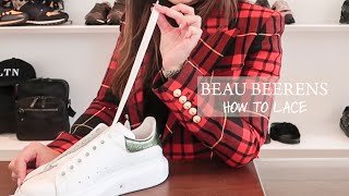 How to lace Alexander McQueen amp Dsquared2 DUTCH [upl. by Ezitram301]