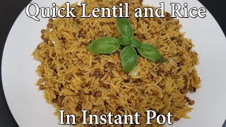 HOW TO COOK LENTILS RICE IN THE INSTANT POT  Chef Under Pressure [upl. by Ahsitauq]