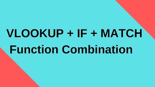 How to use VlookupIFMatch Functions Together With Different Table [upl. by Avrom]