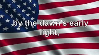 US National Anthem Lyrics The Star Spangled Banner [upl. by Radbun]