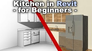 Quick Kitchen in Revit for Beginners Tutorial Revit Interior Design [upl. by Mehalick]