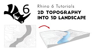 Rhino 6 3D Turning 2D Topography into 3D Landscape [upl. by Mailli]