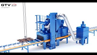 Automatic Shot Blasting Machine 3D  GTV BLAST [upl. by Clay]