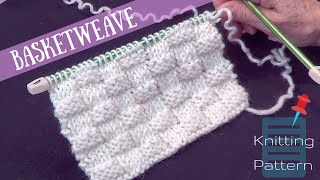 Basket Weave Knitted Stitch [upl. by Aicats]