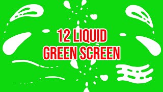 Top 12  Green Screen Liquid Shape  by Green Pedia [upl. by Waers172]