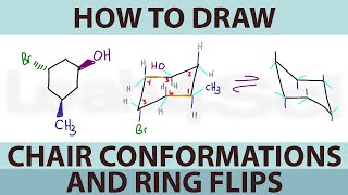 How to Draw Cyclohexane Chair Conformations and Ring Flips [upl. by Notnilc852]