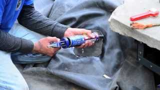 How to build a Fish Pond  Part 9  Pond Liner Repair [upl. by Yramliw598]