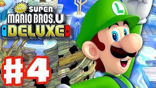 New Super Mario Bros U Deluxe  Gameplay Walkthrough Part 4  Sparkling Waters Nintendo Switch [upl. by Nyllewell]