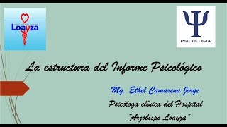 LA ESTRUCTURA DEL INFORME PSICOLÓGICO [upl. by Hemphill]