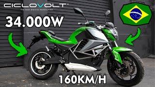 TUDO SOBRE CICLOVOLT  AS SUPER MOTOS ELÉTRICAS BRASILEIRAS COM ATÉ 34000W [upl. by Anwahsad271]