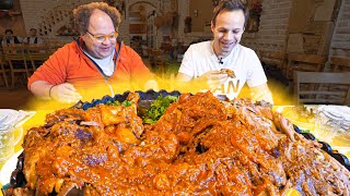 EXTREME Food in Iran Whole DINOSAUR LAMB PLATTER  NEVER SEEN Village COOKING of Iran [upl. by Burack234]