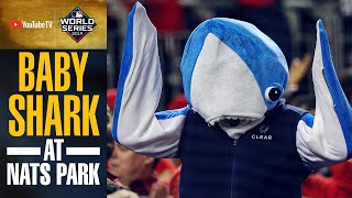 Baby Shark takes over Nationals Park when Gerardo Parra walks up to bat in 2019 Postseason [upl. by Delahk]